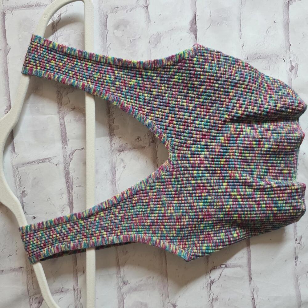 Ribbed Stretch Multi Color Halter